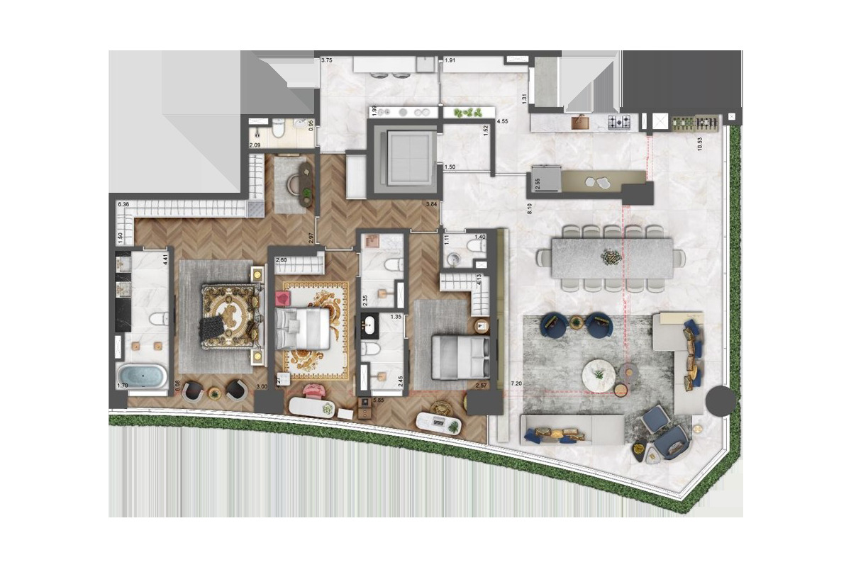 Apartamento à venda com 221m², 3 quartos com vaga - 23