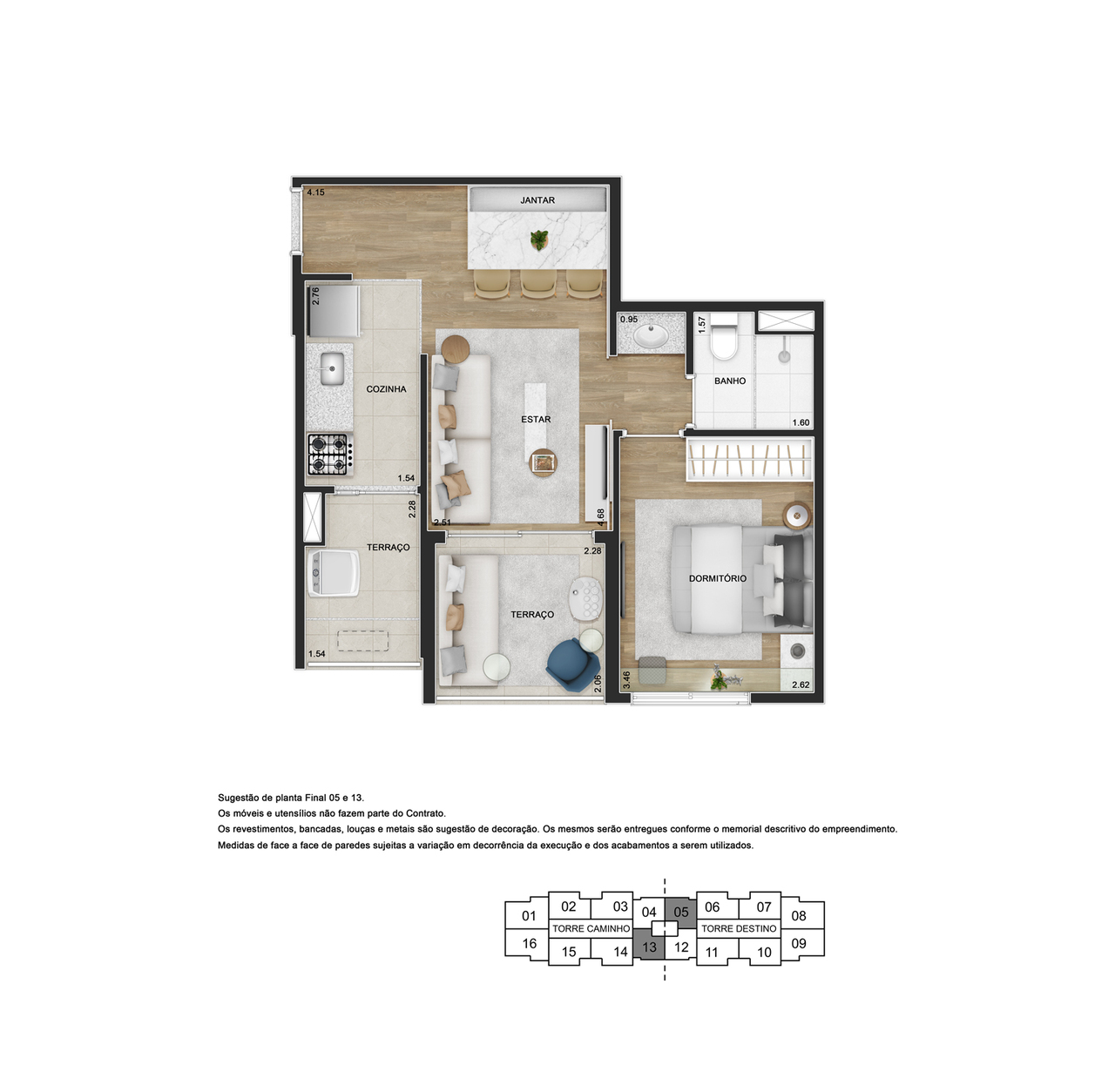 Apartamento à venda com 45m², 1 quarto com vaga - 22