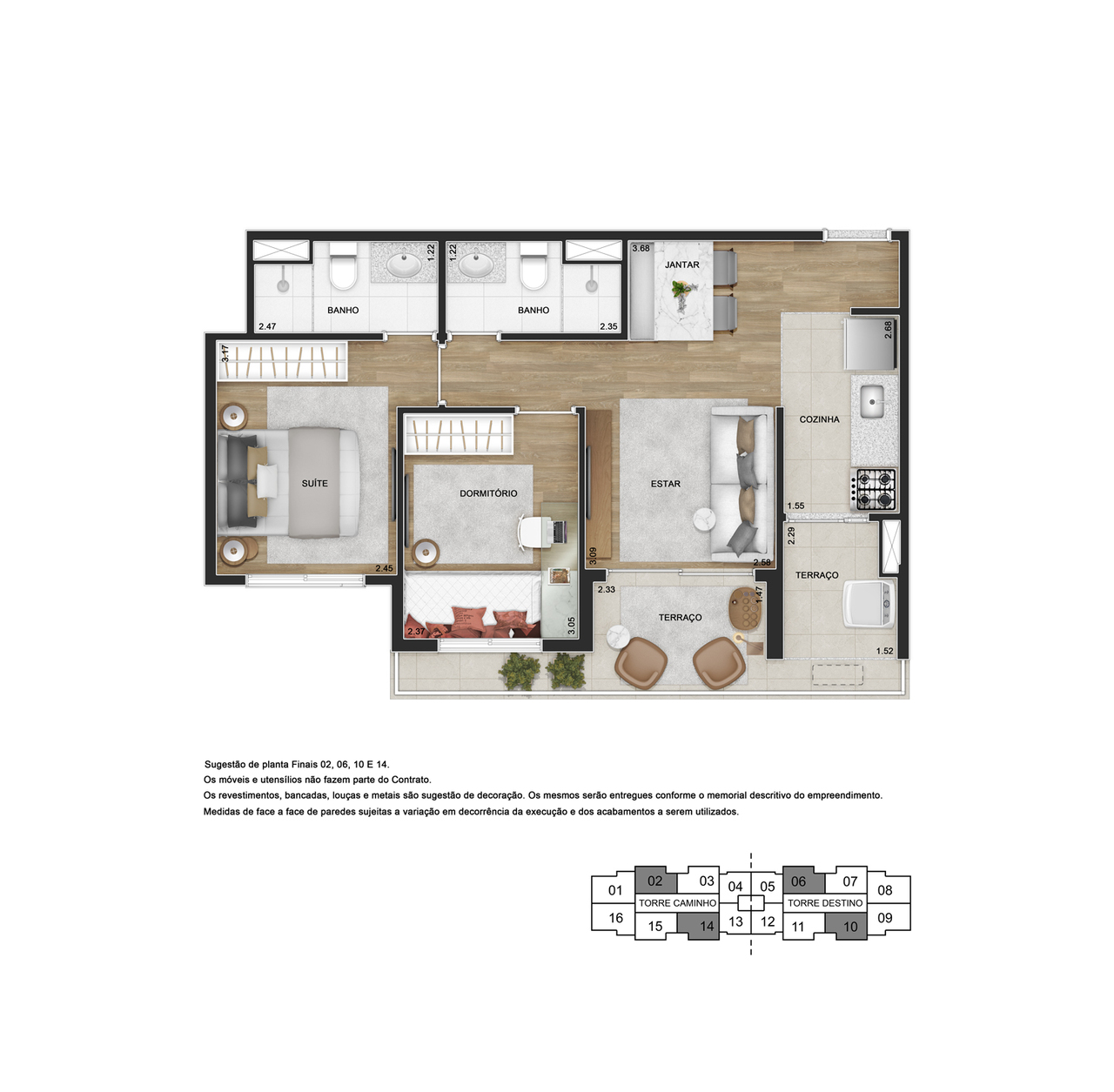 Apartamento à venda com 57m², 2 quartos com vaga - 22
