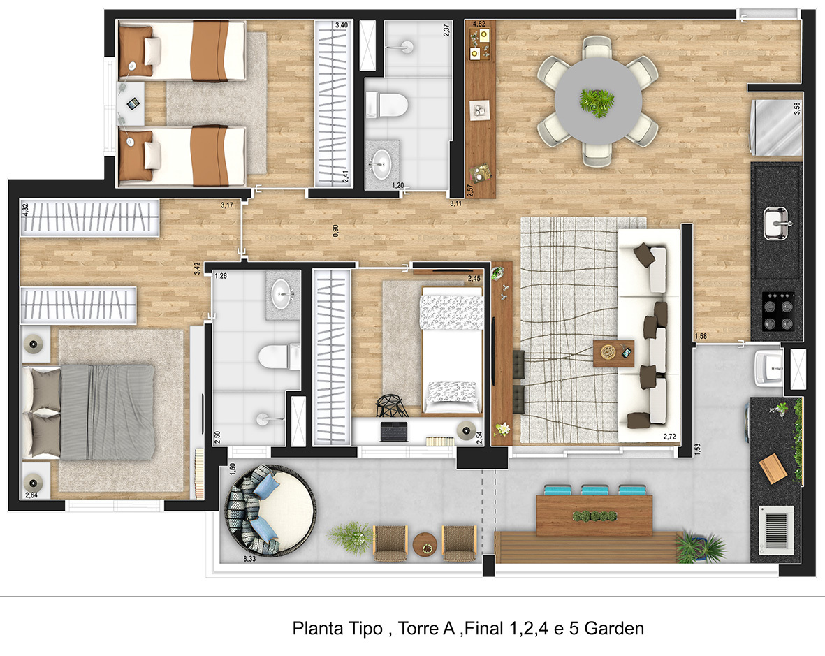 Apartamento à venda com 87m², 3 quartos com vaga - 22