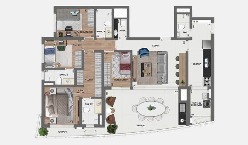 Apartamento à venda com 142m², 4 quartos com vaga - 27