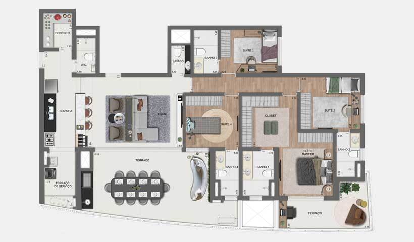 Apartamento à venda com 180m², 4 quartos com vaga - 27