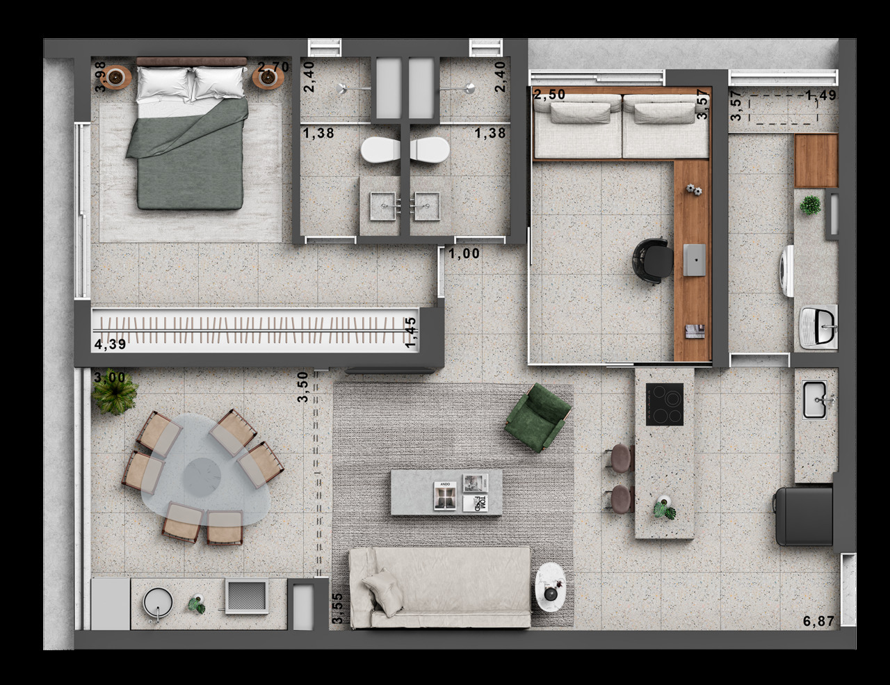 Apartamento à venda com 82m², 2 quartos com vaga - 20