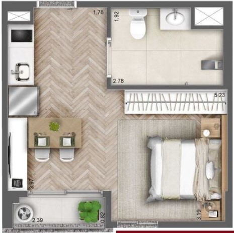 Studio à venda com 27m², 0 quartos sem vaga - 18