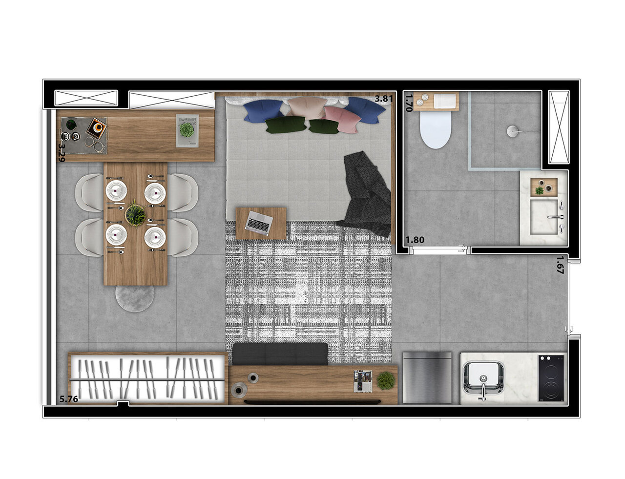 Studio à venda com 22m², 0 quartos sem vaga - 14