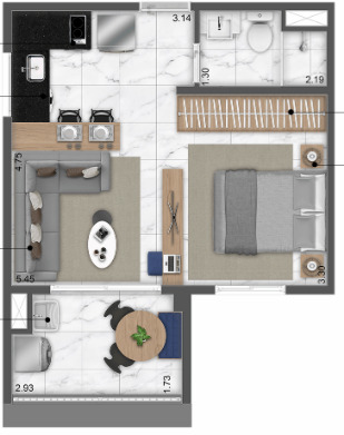 Studio à venda com 34m², 0 quartos sem vaga - 17