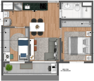 Apartamento à venda com 40m², 2 quartos sem vaga - 17
