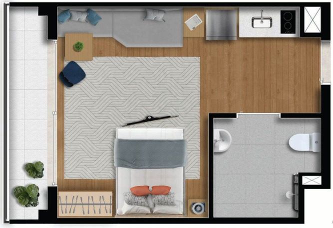Studio à venda com 28m², 0 quartos sem vaga - 21