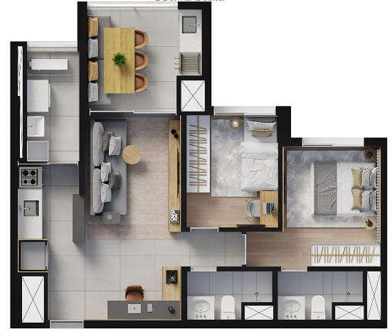Apartamento à venda com 61m², 2 quartos com vaga - 19