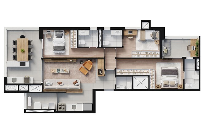 Apartamento à venda com 104m², 3 quartos com vaga - 19