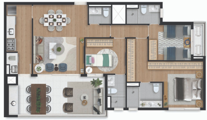 Apartamento à venda com 108m², 3 quartos com vaga - 19