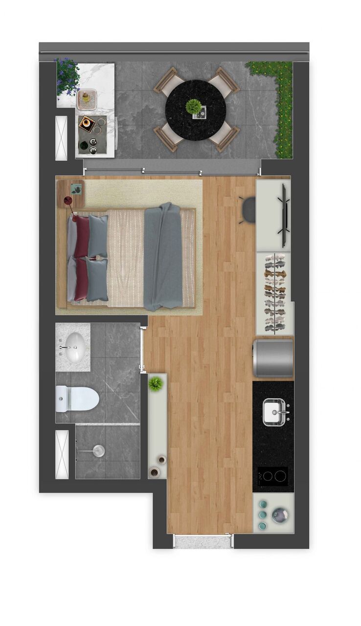 Studio à venda com 22m², 0 quartos sem vaga - 19