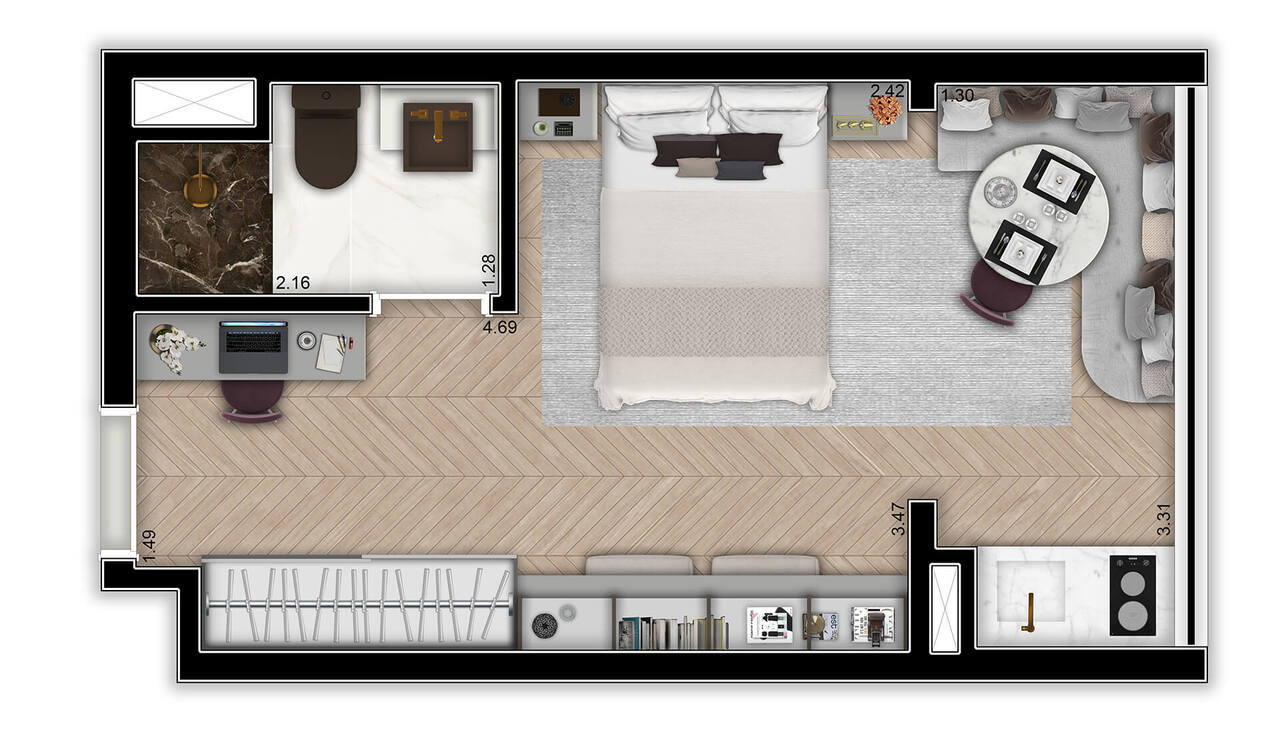 Studio à venda com 22m², 0 quartos sem vaga - 17