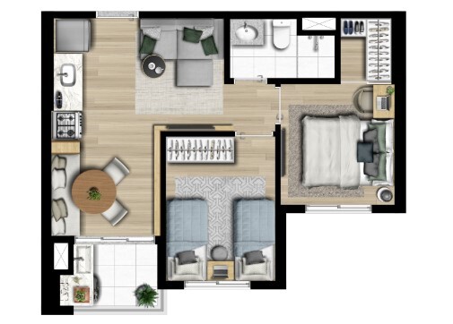 Apartamento à venda com 41m², 2 quartos com vaga - 28