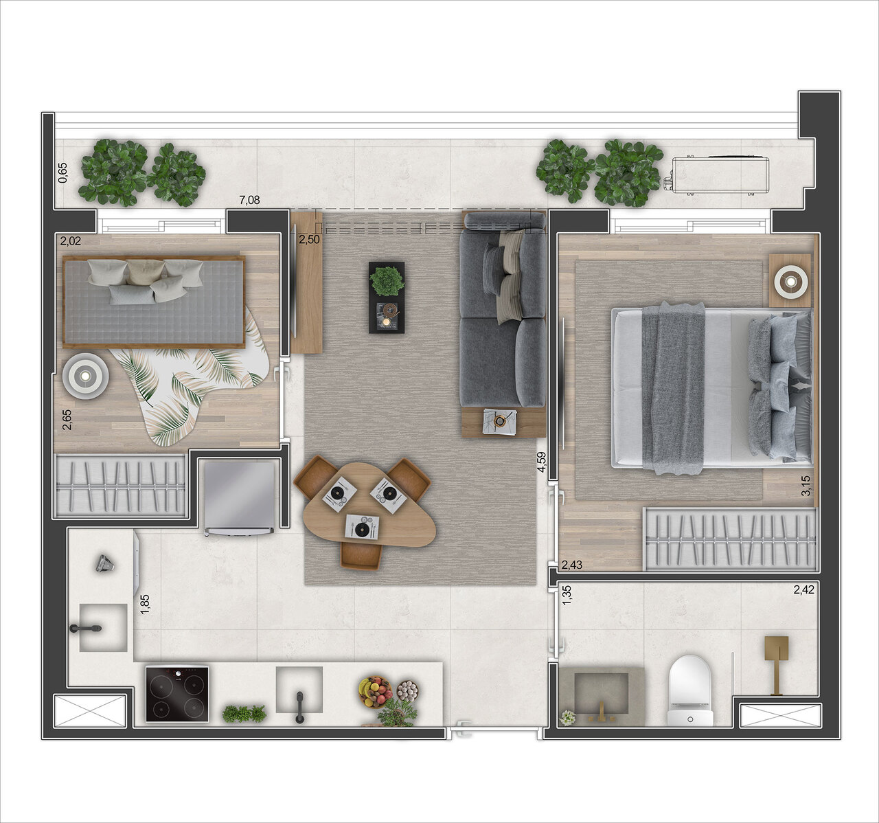 Apartamento à venda com 43m², 2 quartos com vaga - 26