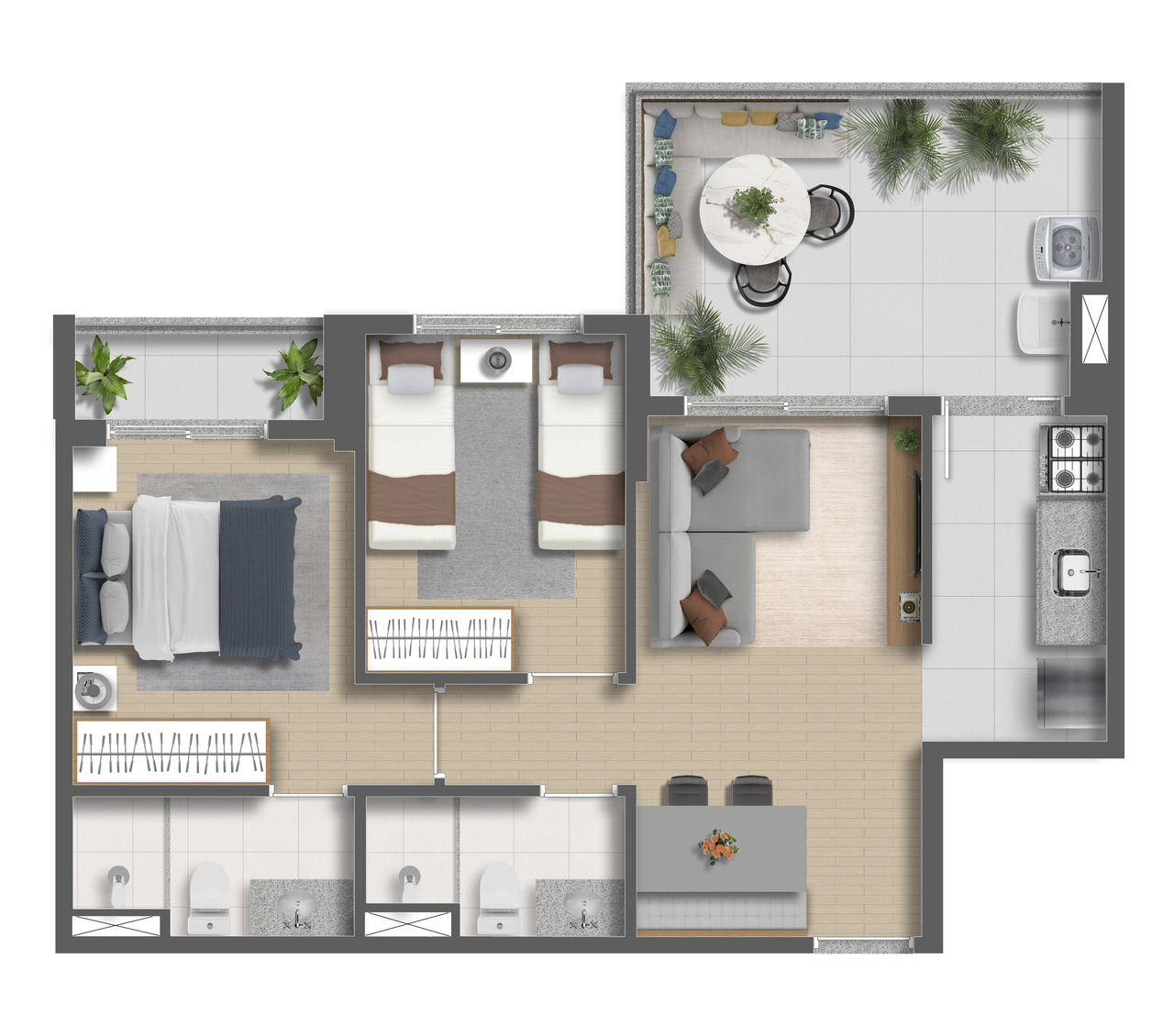 Apartamento à venda com 57m², 2 quartos com vaga - 10