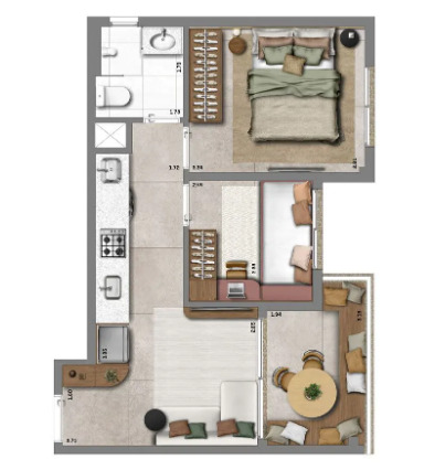 Apartamento à venda com 39m², 2 quartos sem vaga - 16