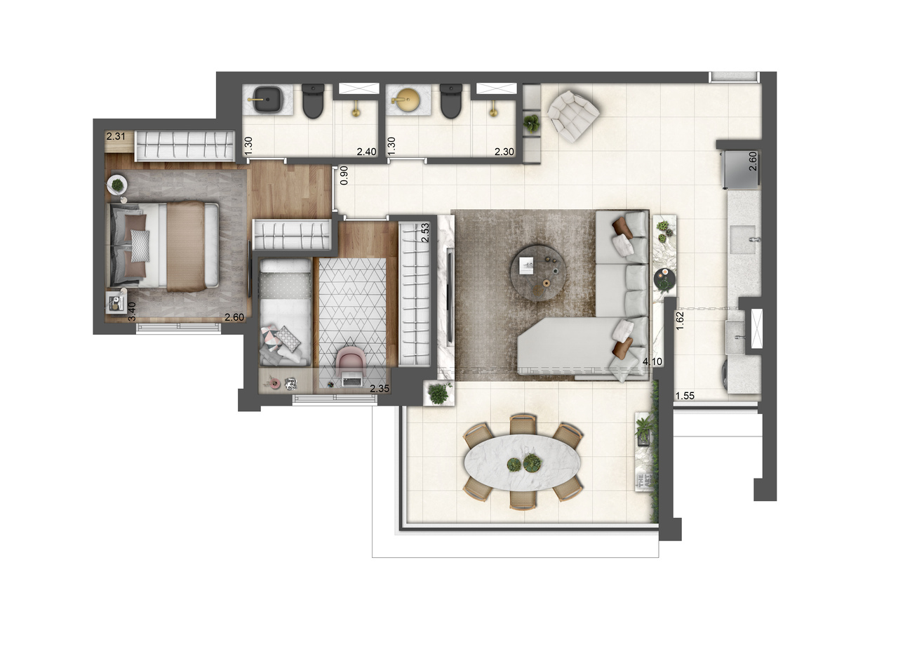 Apartamento à venda com 75m², 2 quartos com vaga - 15