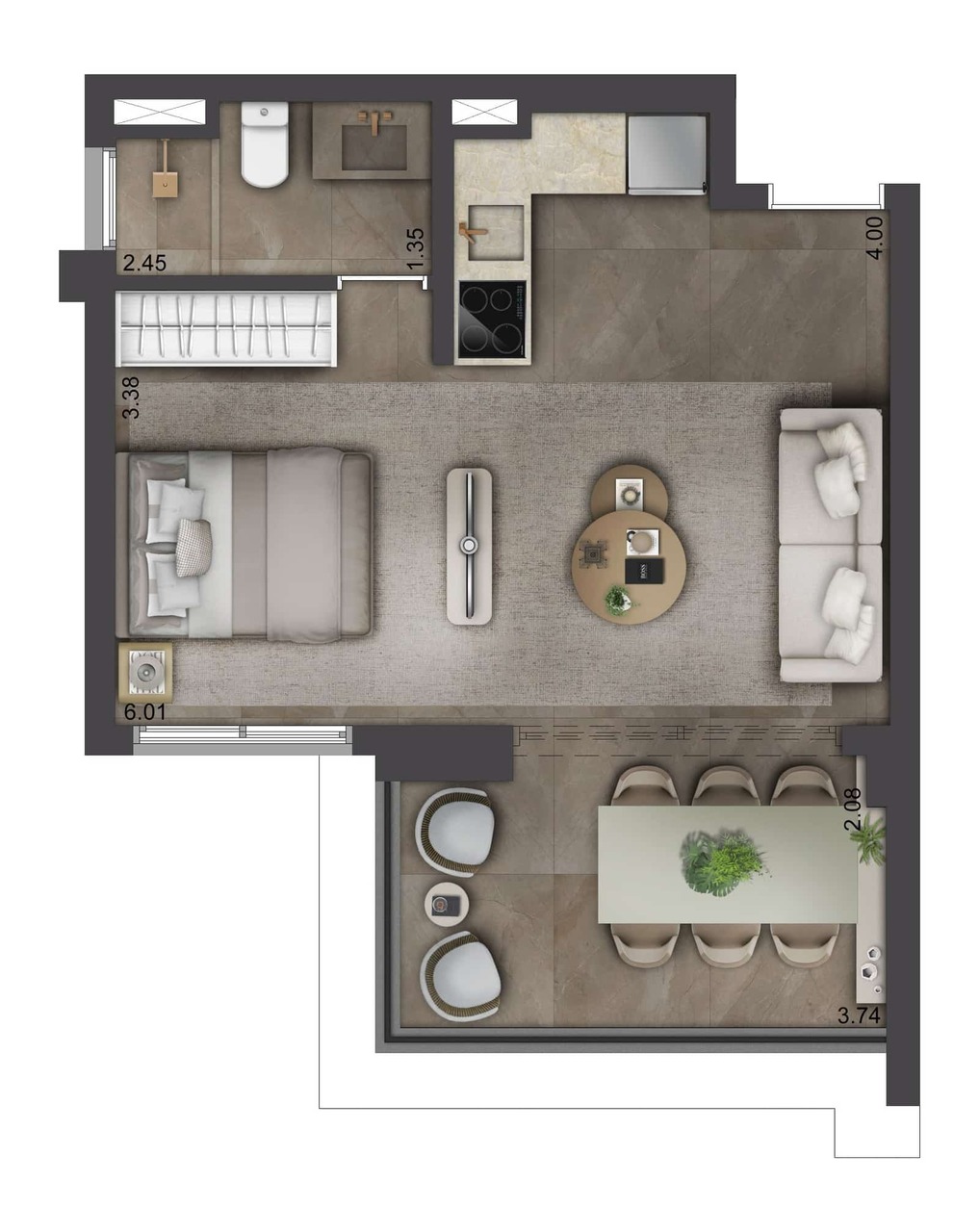 Studio à venda com 41m², 0 quartos sem vaga - 18