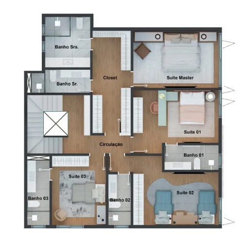 Apartamento à venda com 548m², 4 quartos com vaga - 18