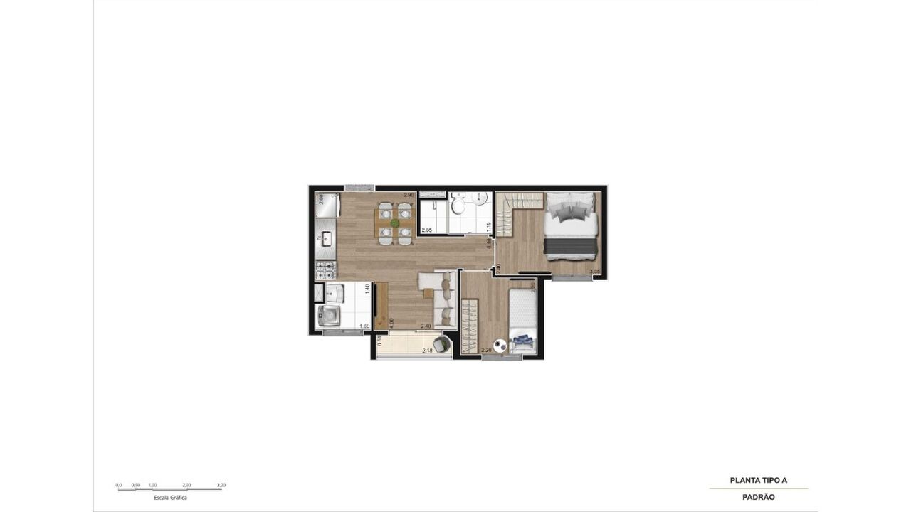 Apartamento à venda com 37m², 2 quartos sem vaga - 20