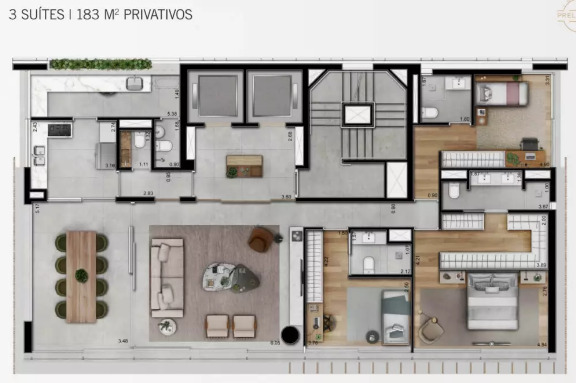 Apartamento à venda com 183m², 3 quartos com vaga - 13