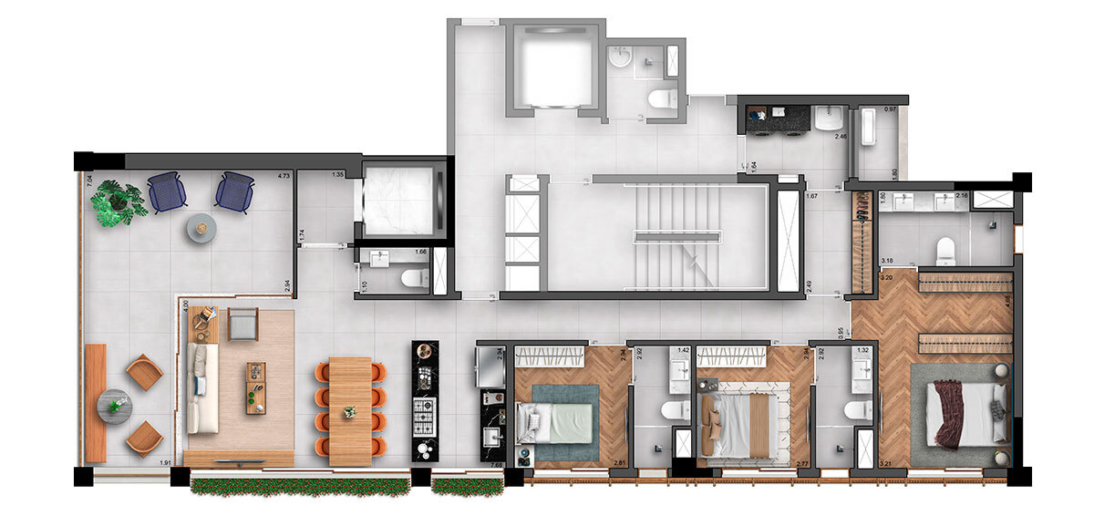 Apartamento à venda com 147m², 2 quartos com vaga - 19