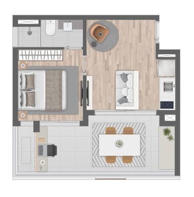 Apartamento à venda com 42m², 1 quarto sem vaga - 22