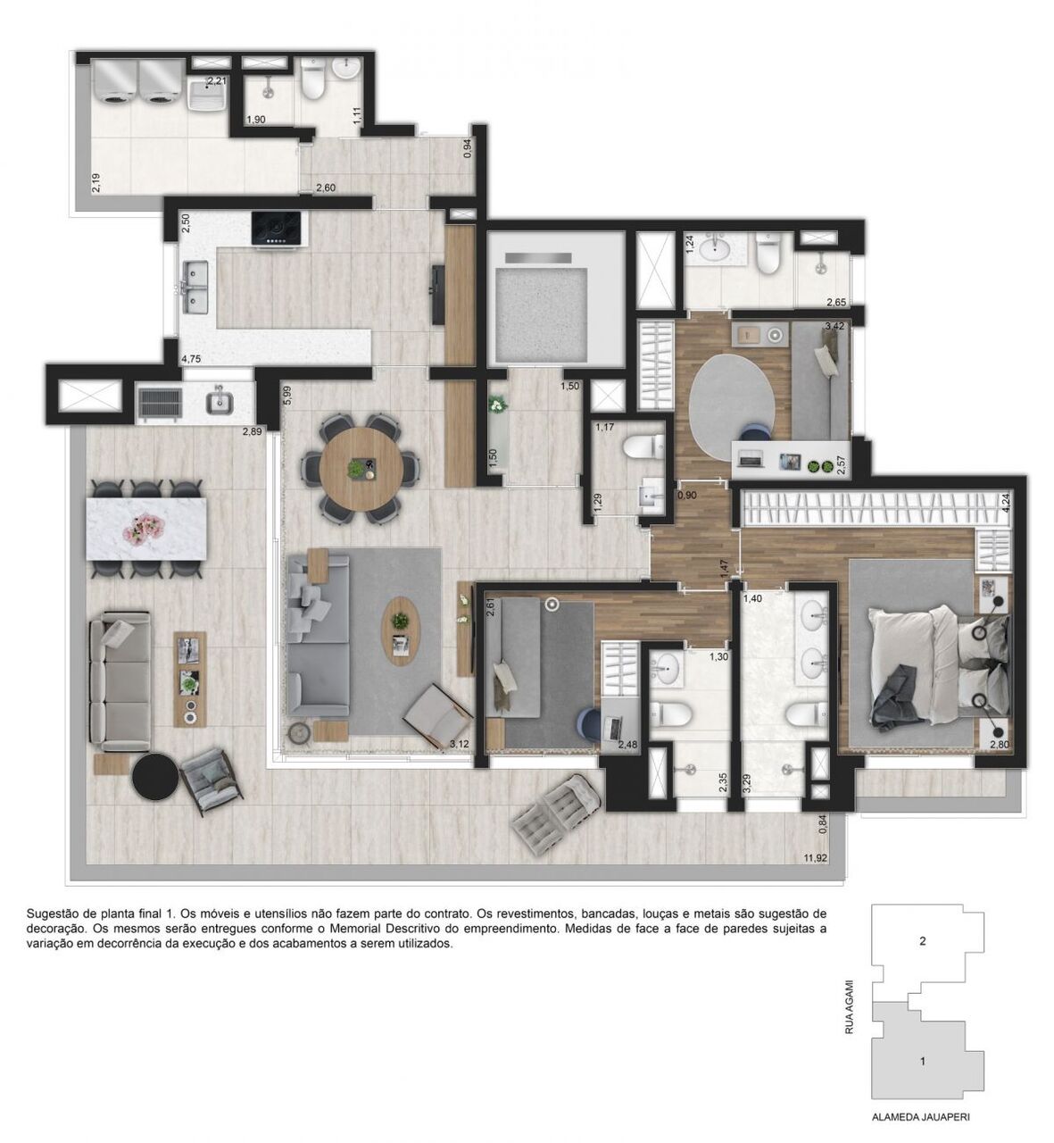 Apartamento à venda com 153m², 3 quartos com vaga - 21