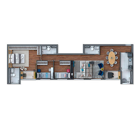 Apartamento à venda com 92m², 3 quartos com vaga - 25