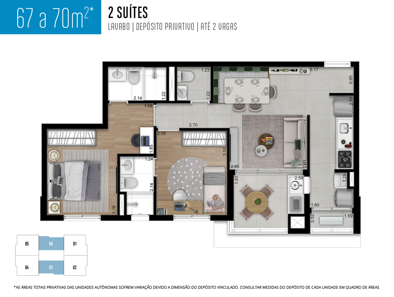 Apartamento à venda com 67m², 2 quartos com vaga - 35