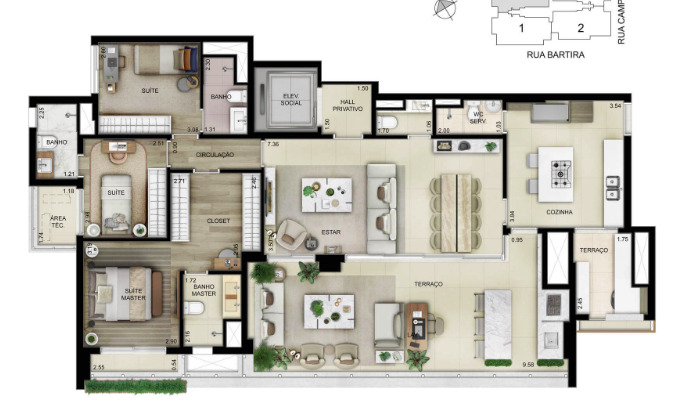 Apartamento à venda com 156m², 4 quartos com vaga - 21