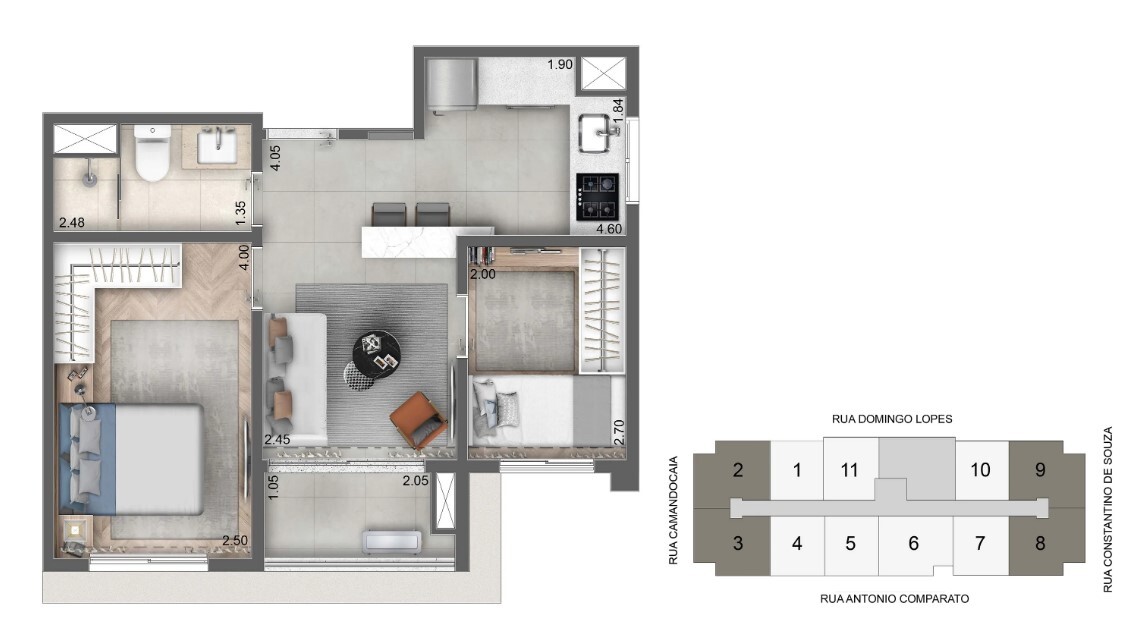Apartamento à venda com 42m², 2 quartos sem vaga - 19