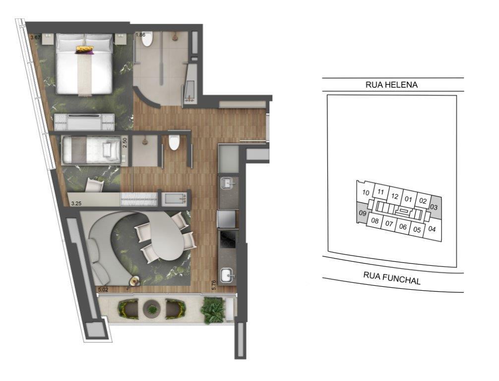 Apartamento à venda com 97m², 2 quartos com vaga - 20