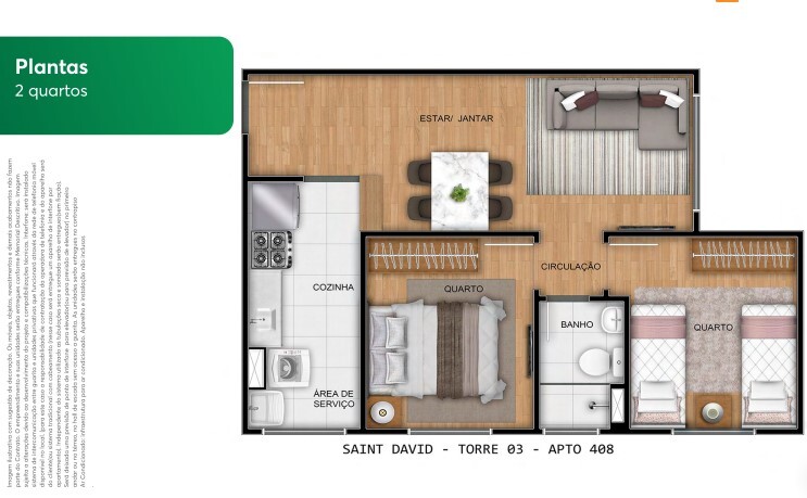 Apartamento à venda com 41m², 2 quartos sem vaga - 13