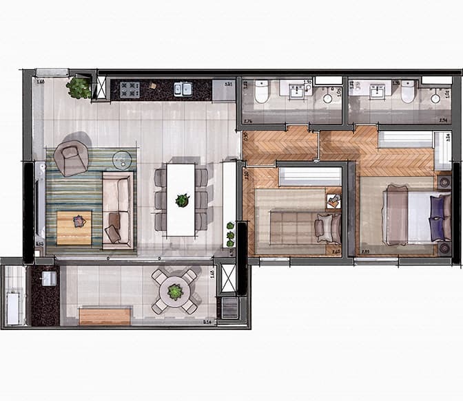 Apartamento à venda com 78m², 2 quartos com vaga - 40