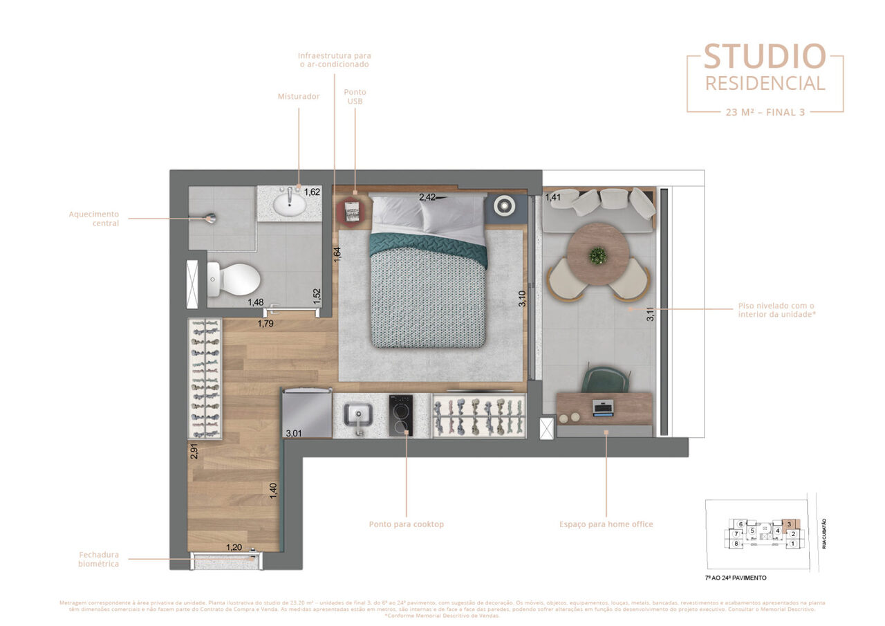 Studio à venda com 23m², 0 quartos sem vaga - 16