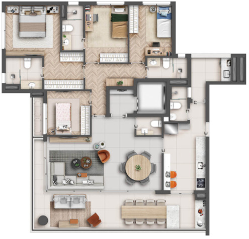 Apartamento à venda com 166m², 4 quartos com vaga - 29