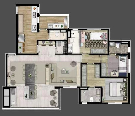 Apartamento à venda com 129m², 3 quartos com vaga - 12