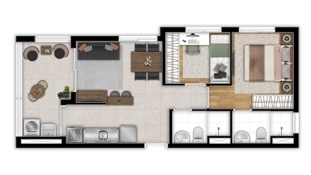 Apartamento à venda com 49m², 2 quartos com vaga - 25