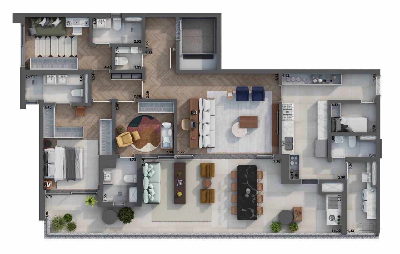 Apartamento à venda com 178m², 3 quartos com vaga - 17