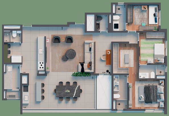 Apartamento à venda com 145m², 3 quartos com vaga - 19