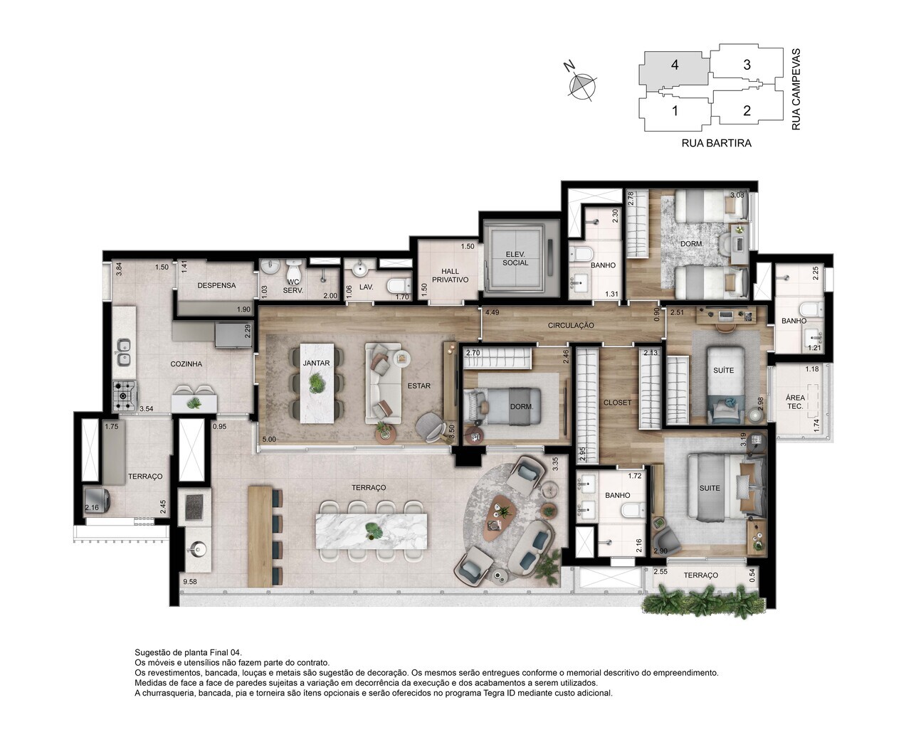 Apartamento à venda com 156m², 4 quartos com vaga - 17