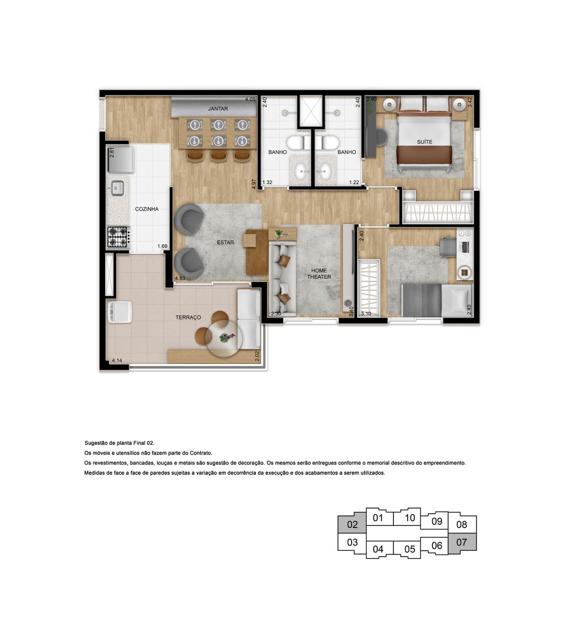 Apartamento à venda com 67m², 3 quartos com vaga - 18