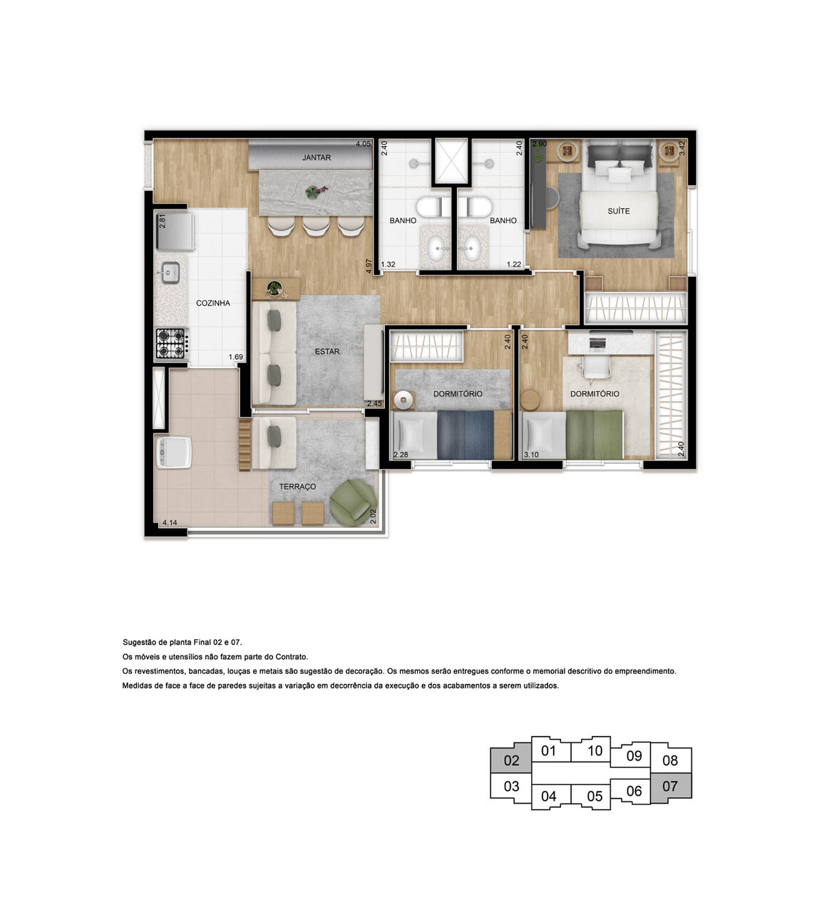 Apartamento à venda com 67m², 3 quartos com vaga - 19