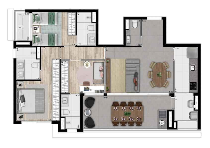 Apartamento à venda com 109m², 3 quartos com vaga - 28