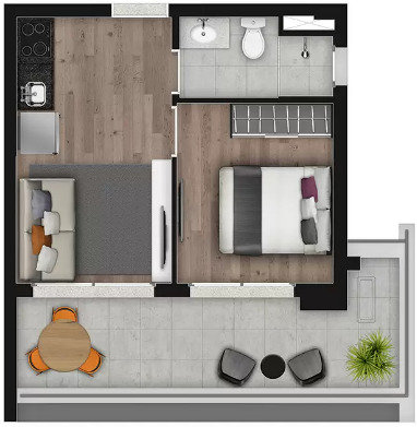 Apartamento à venda com 36m², 1 quarto com vaga - 28