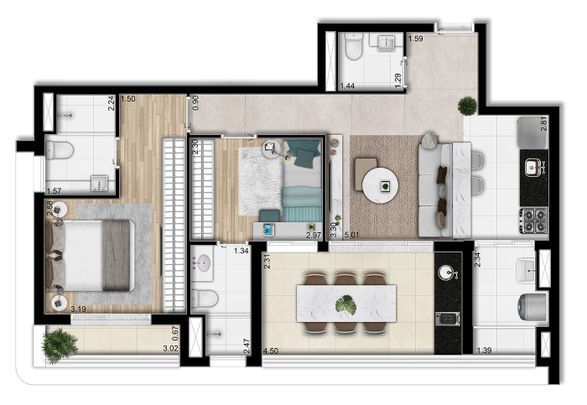 Apartamento à venda com 78m², 2 quartos com vaga - 19