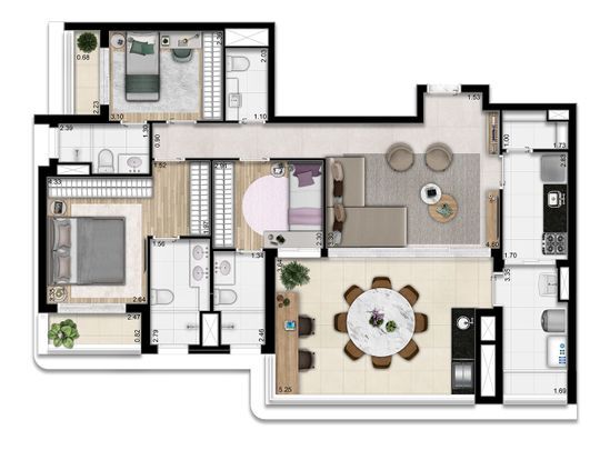 Apartamento à venda com 115m², 3 quartos com vaga - 19