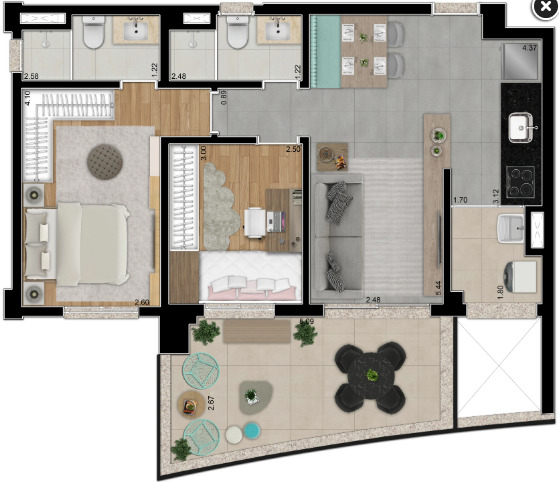 Apartamento à venda com 73m², 2 quartos com vaga - 16
